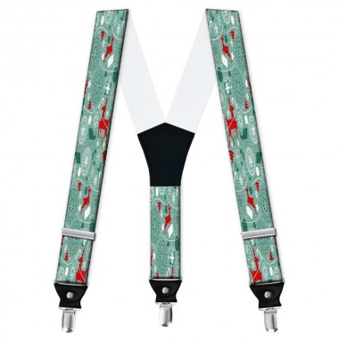 Bretele pantaloni personalizate tematic, renii lui Mos Craciun