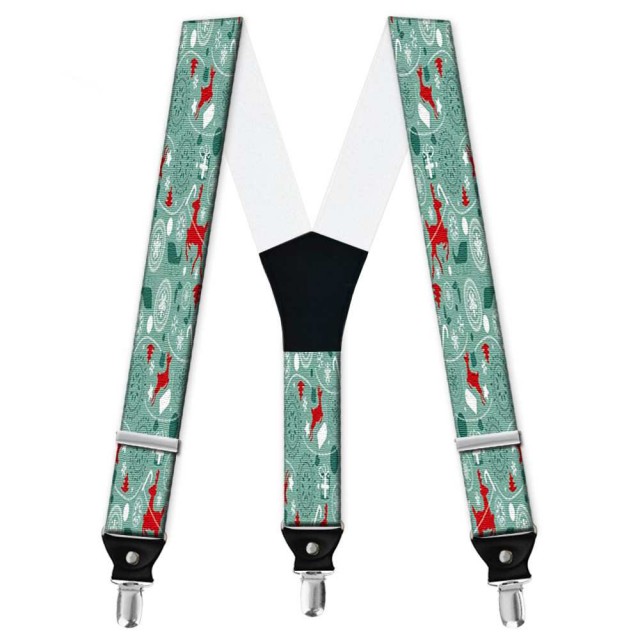 Bretele pantaloni personalizate tematic, renii lui Mos Craciun