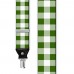 Bretele barbati, verde-alb, model carouri
