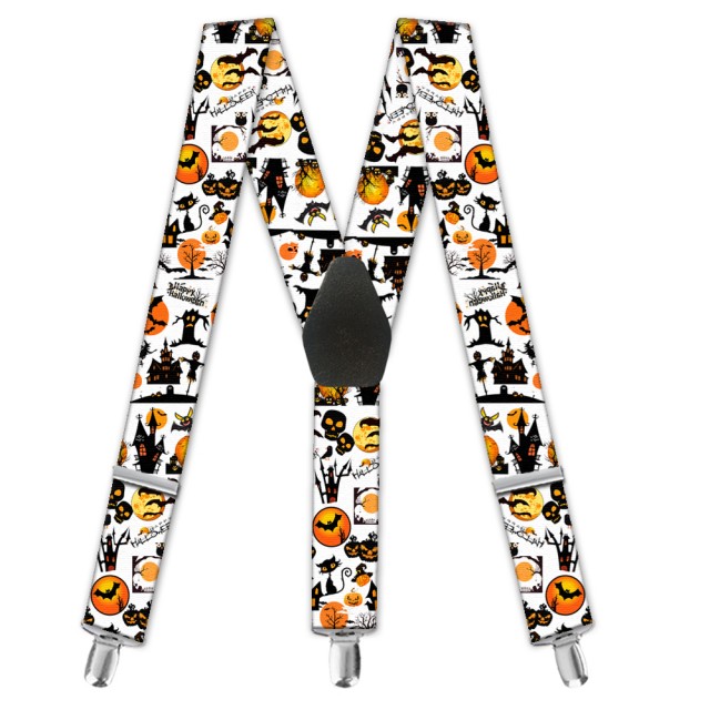 Bretele damă, imprimeu "Halloween Casa Bântuită"