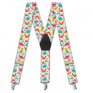 Bretele dama, design "Dinozauri"
