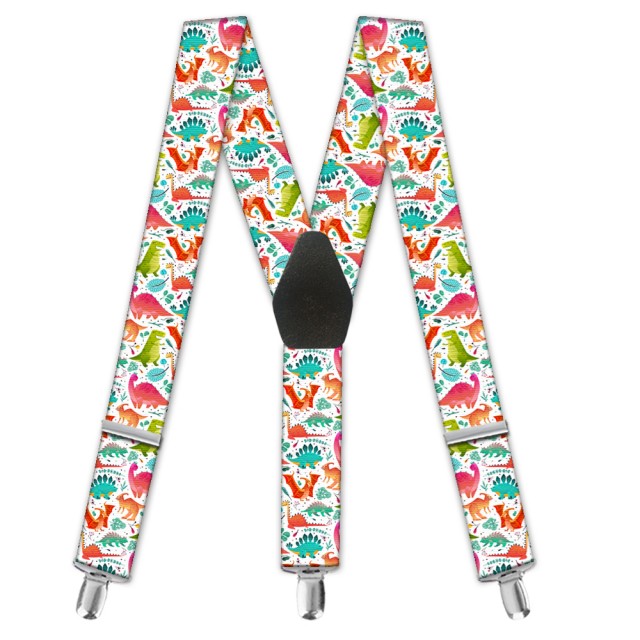 Bretele dama, design "Dinozauri"