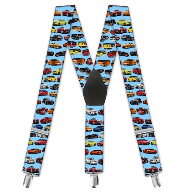 Bretele damă, imprimeu "Mașini"