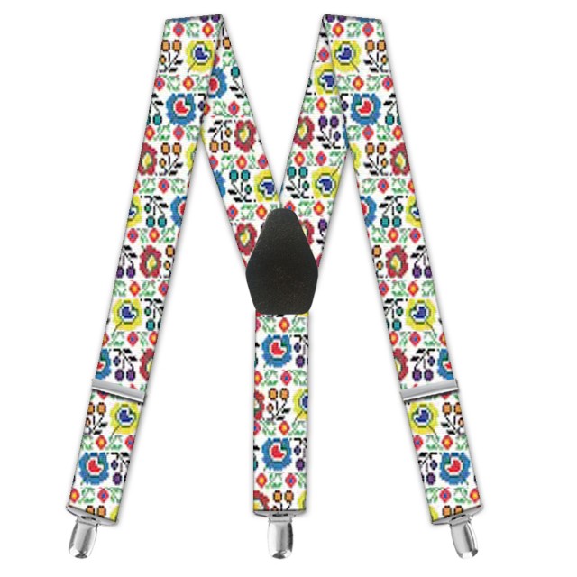 Bretele dama, imprimeu "Traditional Floral Multicolor"