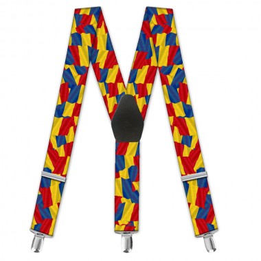 Bretele dama personalizate, model "Drapelul Romaniei"