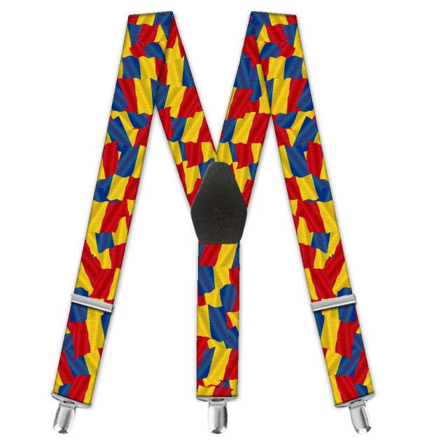 Bretele dama personalizate, model "Drapelul Romaniei"