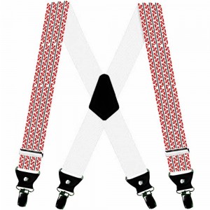 Bretele pantaloni personalizate, traditional romanesc, rosii