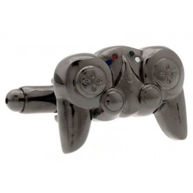 Butoni camasa negri model joystick lucios 