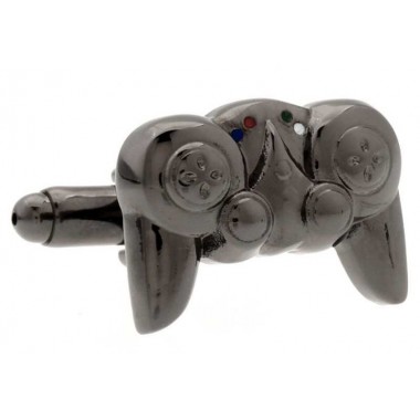 Butoni camasa negri model joystick lucios 