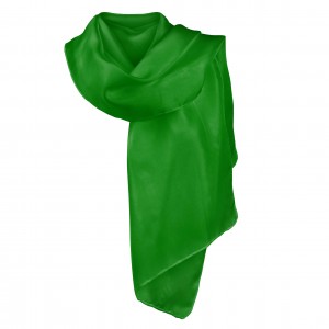 Eșarfă mătase voal verde
