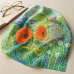 Esarfa patrata eleganta dama portocalie 70x70 satin matase – Maci in Peisaj Pastel