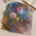 Esarfa eleganta verde violet dama, satin matase – Trandafiri Mistici