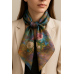 Esarfa eleganta verde violet dama, satin matase – Trandafiri Mistici