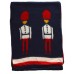 Fular unisex, bleumarin, soldati Queen's Guard