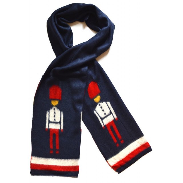 Fular unisex, bleumarin, soldati Queen's Guard