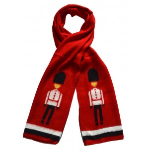 Fular unisex, rosu, model soldati Queen's Guard