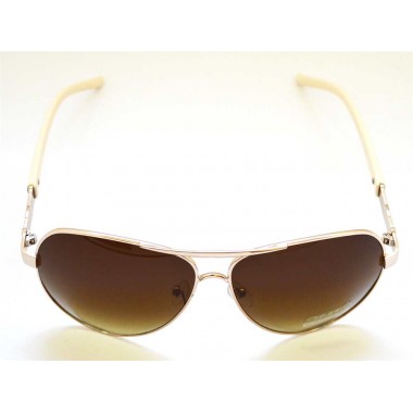 Ochelari de soare rama metalica aurie lentila maro UV400 60001
