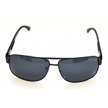 Ochelari de soare rama metalica neagra lentila neagra UV400 60004