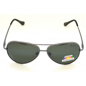 Ochelari de soare rama metalica neagra lentila gri UV400 60007