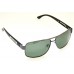 Ochelari de soare rama metalica gri inchis lentila verde UV400 60008