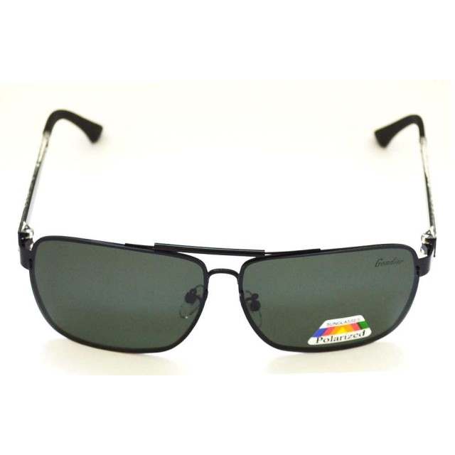 Ochelari de soare rama metalica gri lentile verzi UV400 60009
