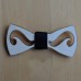 Papion de lemn personalizat, model Mr Moustache