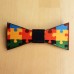 Papion de lemn, personalizat, model Puzzle