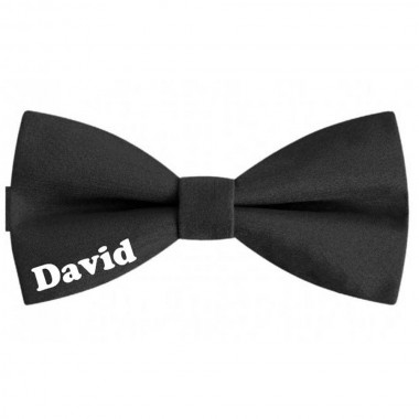 Papion copii negru, personalizat nume David