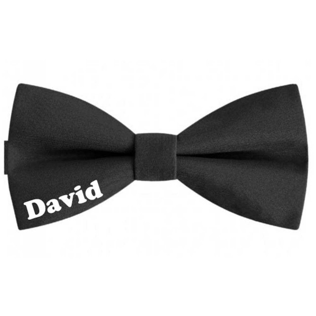 Papion copii negru, personalizat nume David