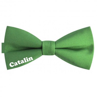 Papion copii, verde, peronalizat nume Catalin