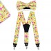Set papion, batistă, bretele, personalizat, model "Mix de Fructe"