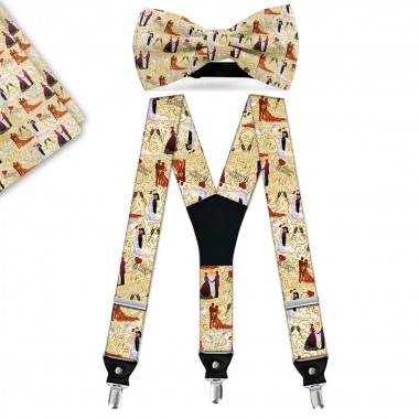 Set papion, batista, bretele, personalizat, "Nunta Magica"