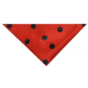 Batista rosie cu buline negre
