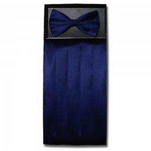Set brau, papion, batista bleumarin