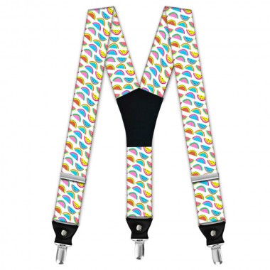 Bretele personalizate, Pepeni multicolori