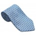 Cravata barbati bleu cu model abstract alb si negru 201
