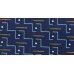 Cravata barbati bleumarin cu model abstract turcoaz si patratele albe 194