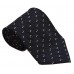 Cravata barbati neagra cu bleumarin si model abstract alb 246