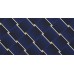 Cravata barbati bleumarin cu dungi oblice albastre si model abstract galben 222