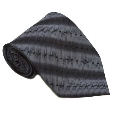 Cravata barbati gri cu model abstract negru 243