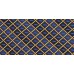 Papion indigo cu model abstract portocaliu 