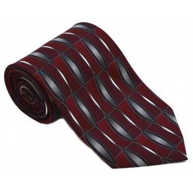 Cravata barbati visinie cu model abstract alb si negru 216