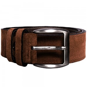 Curea piele, maro, 3.3 cm