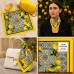 Esarfa dama eleganta Fiori D'amalfi, batic colorat cu model mediteranean