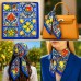Esarfa dama La Vazuno, model citrice si floral, eleganta