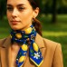 Amalfi Bloom – Esarfa patrata eleganta dama colorata batic mare