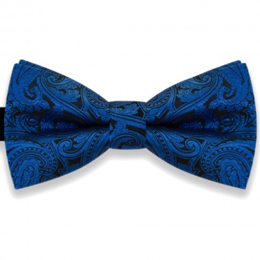 .Papion negru, elegant, model albastru Luxury Line