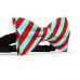 Papion butterfly, albastru-acvamarin, dungi late rosu-mac