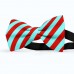 Papion butterfly, albastru-acvamarin, dungi late rosu-mac