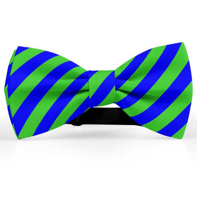 Papion barbati, albastru-marin, dungi oblice verde-mar